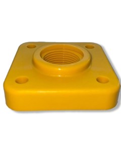 Flange w/female thread f/filter unit yellow